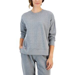 ID Ideology Women's Pettie XL Grey Fleece Crewneck Sweatshirt NWT